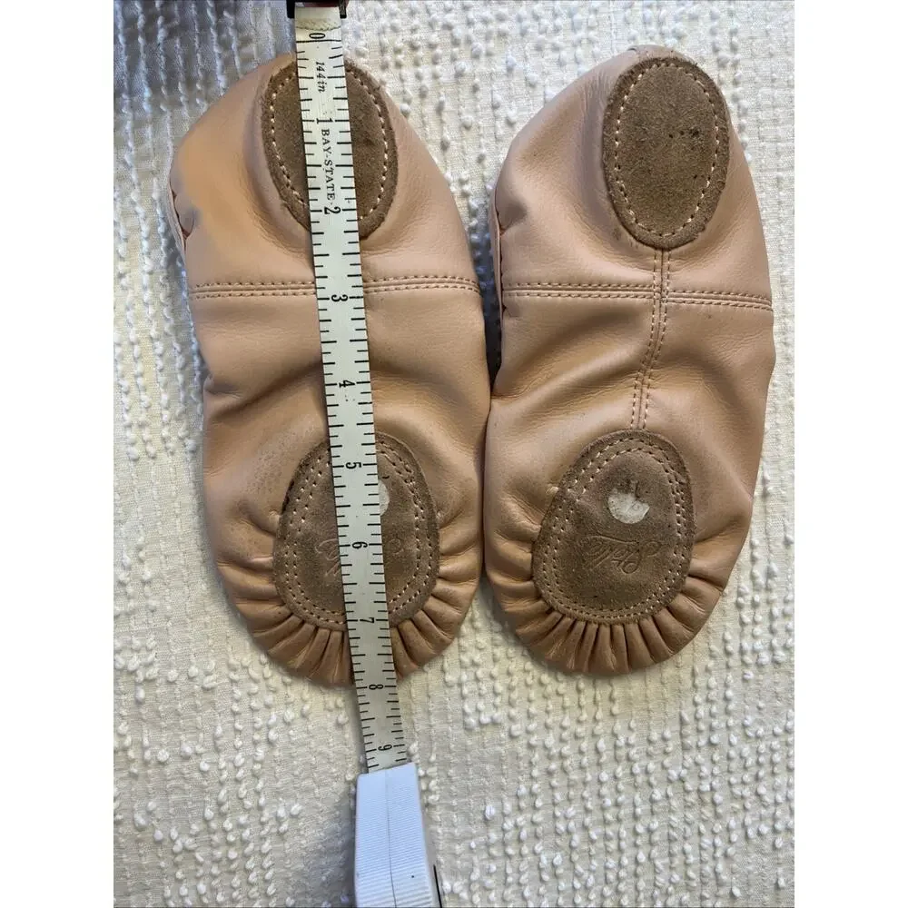 Stelle Girl's Sz 2 Ballet Shoes Slippers Spilt Sole Dance Pink Leather Youth